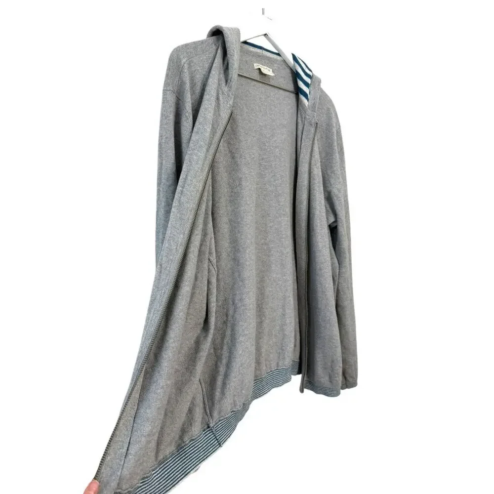 Carbon2Cobalt Gray Full Zip Hoodie 100% Cotton Sweatshirt Size Large - Picture 3 of 9